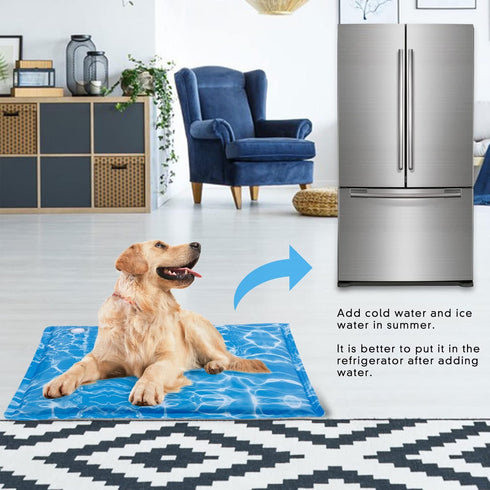 Cooling Mat for Dogs Water Injection Cooling Mats Cooling Bed Mats,Self Cooling Pet Dog Cool Mat Pads for Dogs Cats Indoor and Outdoor (Large, Blu...