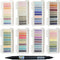 1600pcs Translucent Page Markers,Morandi Sticky Note Tabs with Binders,Repositionable Book Flags Tabs Strip for Annotating Books,Clear Sticky Note...