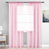 KEQIAOSUOCAI 2 Pieces Baby Pink Girls Room Sheer Curtains for Nursery Kids Rod Pocket Sheer Voile Panels Drapes for Wedding Party Bedroom Living R...
