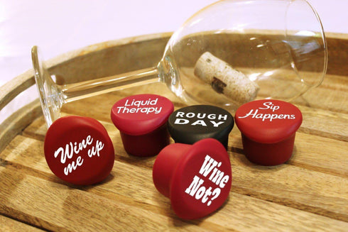 Funny Silicone Wine Stopper Set – Must-Have Wine Accessories & Perfect Wine Gifts for Women & Men – Airtight & Reusable...