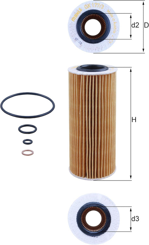 Mahle OX177/3D Oil Filter...