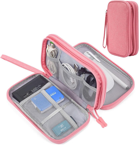 Electronic Organizer Travel USB Cable Accessories Bag/Case,Waterproof for Power Bank,Charging Cords,Chargers,Mouse ,Earphones Flash Drive......