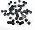 JIANYI Buckle Plastic Button, 100PCS Shoe Charm Buttons Round Buttons DIY Shoes Charm Accessories for Kids, Wristband Charm Backs (Black & Transpa...
