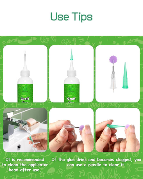 Craft Glue, Tacky Glue150ML 5.3 floz?Art Glue with Craft Precision GlueTip Kits for DIY Art Crafts Handmade...