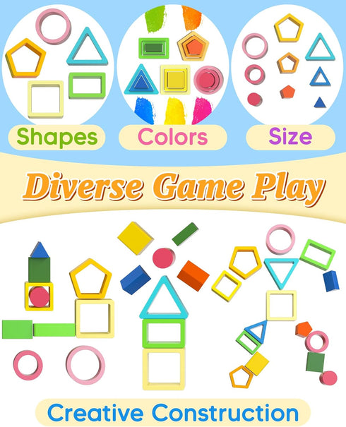 Montessori Toys for 1 2 Year Old Boys Girls, Shape Sorter Wooden Toys for Toddlers 1-3, Toddler Toys age 1-2, 1 2 Year Old Boy Girl Birthday Gifts...