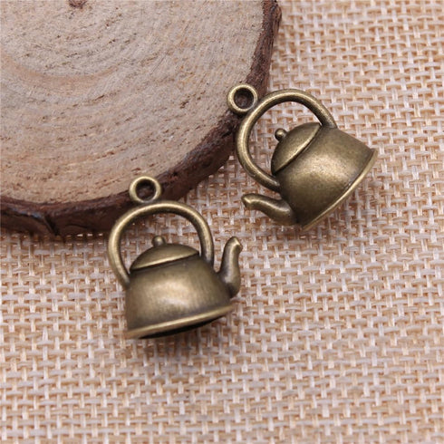30 Pcs Metal Teapot Charms Pendants Mini Teapot Pendants Vintage Tea Kettle Charms Bulk Pendant for DIY Crafts Bracelet Earrings Necklace Jewelry ...