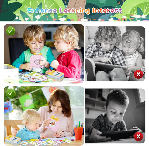Talking Flash Cards,Kids Toddler Flash Cards 224 Sight Words,Montessori Toys,Speech Therapy Toys,Autism Sensory Toys,Learning Educational Toys Gif...