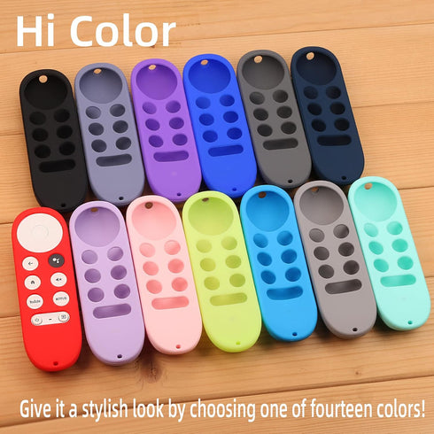 2 Pack Silicone Case for Chromecast with Google TV 2020 Voice Remote Protective Cover for 2020 Chromecast Voice Remote (Black+Dark Gray)...