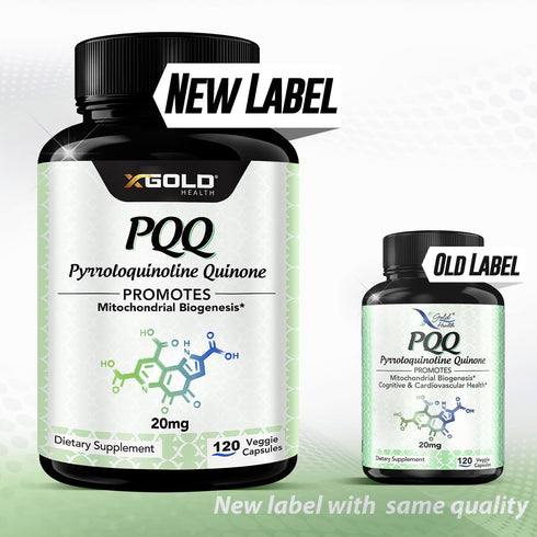 PQQ Supplement Veggie Capsules (Pyrroloquinoline Quinone), 99,7%+ Highly Purified - Promotes Mitochondrial Biogenesis, Energy Optimizer, Heart Hea...
