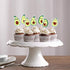 18pcs Glitter Fruit Avocado Cupcake Toppers - Fiesta Party Avocado Cupcake Toppers Supplies - Happy Avocado Holy Guacamole Party Dessert Food Pick...