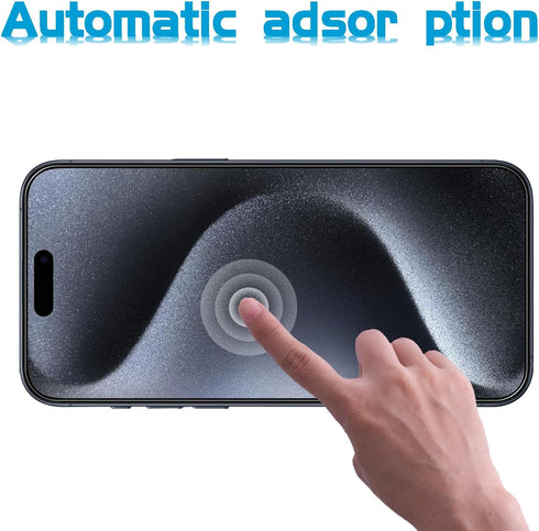 3 Pack Screen Protector for iPhone 15 Pro Max 6.7 inch + 3 Pack Camera Lens Protector Tempered Glass Film...