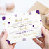 Paper Clever Party Purple and Gold Baby Shower Thank You Cards with Envelopes - Blank Notes with Prefilled Message - Personalize for Girls Gifts -...