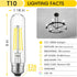 E26 LED Bulb 6W Equal 60 Watt Light Bulbs Daylight 5000K E26 Edison Bulb AC120V 750lm Dimmable 5 Inch Long Tubular T10 LED Bulb for Rustic Pendant...