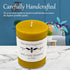 100% Pure Beeswax Candle - Medium Pillar Candle - 60 Hour Burn Time - 3x4 Inch - Alternative Imagination...