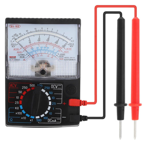 DC/AC Voltage Current Resistance Electrician Tool Mechanical Multimeter with Test Leads, Handheld Analog Multimeter Pointer Tester...