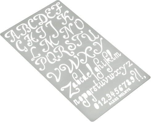 Aleks Melnyk No.34 Metal Stencils, Pyrography, Wood Burning kit 3 PCS Templates, Letters Stencils for Engraving Wood and Patterns, Alphabet and Nu...