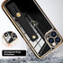 KANGHAR Designed for iPhone 13 Pro Max Case with Strap Luxury Love Heart Plating Gold Bumper Phone Cover Wristband Kickstand Full Body Protective ...