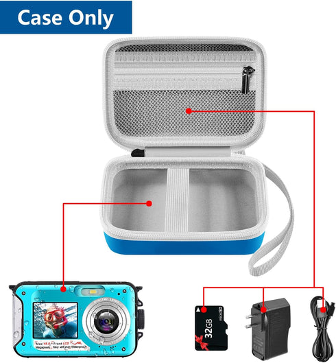 Leayjeen Underwater Camera Case Compatible with YISENCE/Trsunow/HICSHON/Yifecial/QUNVAL 11FT Waterproof Camera?Selfie Underwater Camera, Waterproo...