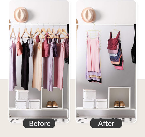 ZEDODIER Tank Top Hanger, Space Saving Bra Hamgers, Non-Slip Hanging Sport Bras Holder, Closet Organizers and Storage for Camisoles Tank Tops Bras...