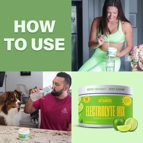 Dr. Price’s Electrolyte Mix | Sugar-Free Hydration Powder with 72+ Trace Minerals | No Sugar, Fast-Dissolving Electrolytes Powder Packets | Lemon-...