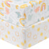 Sammy & Lou Butterfly Sunshine 2-Pack Microfiber Fitted Crib Sheet Set, Fits Standard Crib Mattress 28 in x 52 in; Fully Elasticized,...