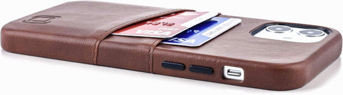 Dockem Wallet Case for iPhone 12 & iPhone 12 Pro: Built-in Metal Plate for Magnetic Mounting & 2 Credit Card Holders: 6.1" Exec M2, Smooth Synthet...