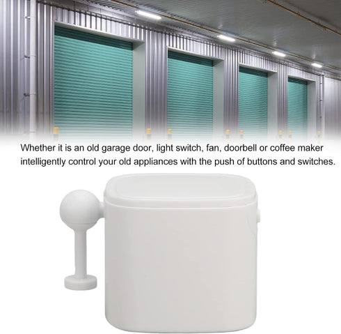 Rongm Smart Pusher Fingerbot Abs Smart Switch Bluetooth Remote Timing Voice Control for Garage Door Light Fan for Tuya (White)...
