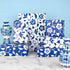 Bolsome 12 Sheets Blue Floral Wrapping Paper Blue White Flowers Patterned Gift Wrap Paper Chinoiserie Art Paper for Bridal Shower Wedding Spring T...