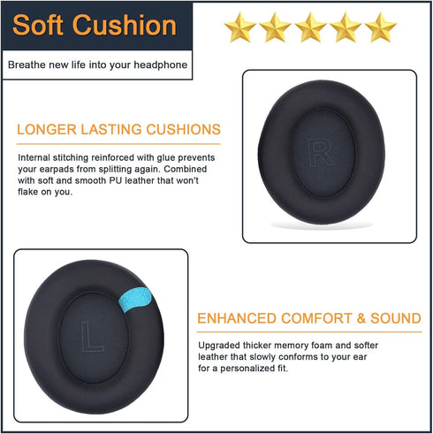 Earpads for Anker Soundcore Life Q30 q30bt Q35 Replacement Ear Cushion Pads with Protein Leather and Memory Foam for Replacement Ear Cushion Pads ...