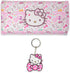 Kawaii Kitty Cat Wallet with A Keychain, ID Card Holder Purse Pouch with Buckle, PU Wallet Durable Card Holder Credit Card Holder Money Bag for St...