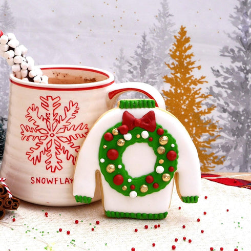 Christmas Sweater Cookie Cutter, Stainless Steel, Dishwasher Safe (Christmas Sweater)...