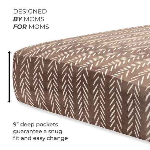 Pobibaby - Premium Single Fitted Baby Boy Crib Sheets for Standard Crib Mattress - Ultra-Soft Cotton Blend, Safe and Snug, and Stylish Woodland Cr...