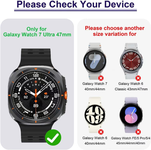 12+4 Pack Case for Samsung Galaxy Watch 7 Ultra 47mm with Tempered Glass Screen Protector, Waterproof Hard PC Scratch Resistant Protective Cover C...