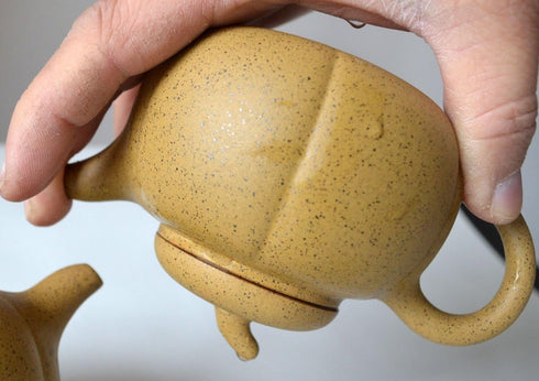 Teapot 8oz Chinese Clay Zisha Tea Pots Yellow Zini Eggplant for Loose Tea Coffee (Yellow)...