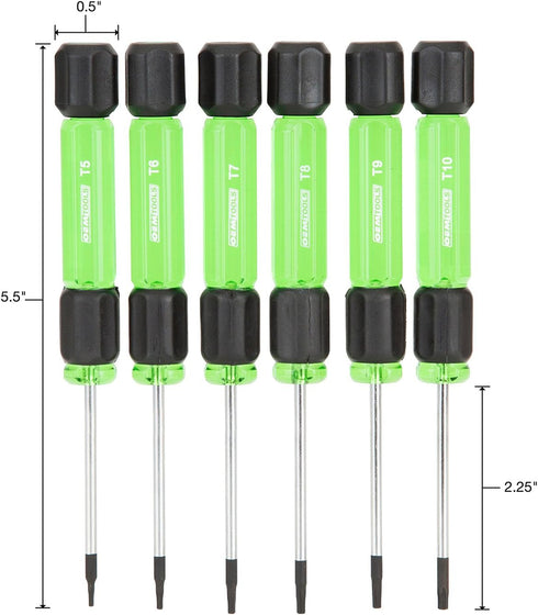 OEMTOOLS 22559 Precision Star Screwdriver Set, 6 Piece Magnetic Head Screwdriver Set, Computer Screwdriver Set, Jeweler Screwdriver, Electronics S...