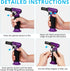 Sondiko Butane Torch with Fuel Gauge S907, Refillable Soldering Torch Lighter with Adjustable Flame for Welding, Resin Art, Industrial, Purple & B...