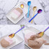 Yogurt Spoon, Stainless Steel Gelato/Ice Cream Spoon, Multi-color Fruit Spoon, Dessert Spoon, 6.4-inch, Set of 6...