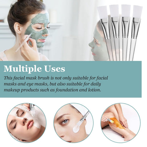 16Pcs Face Mask Brushes, Flexible Facial Mud Mask Applicator Brush, Soft Facial Application Brush for Skin Care Body Butter Applicator...