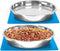 Shallow Dog Food Bowls, Non Slip Food Grade Stainless Steel Bowls for Large Dogs - 8 Cups / 2 Quart (2 Pcs)...