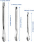 15 Pcs 3 in 1 Lab Spoon Micro Lab Spatula Stainless Steel Lab Scoop for Reagent Sampling, Mixing, Measuring 105/125/140mm for a Set...