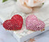Gyn&Joy 2Pcs Set Pink And Red Rhinestones Heart Love Brooches...