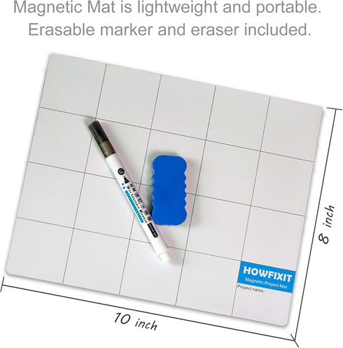 Magnetic Project Mat — Organize Screws and Parts Safely Disassemble Your Electronics, Laptop, Smartphone, Game Console, Smartwatch, Cell Phone, Ta...