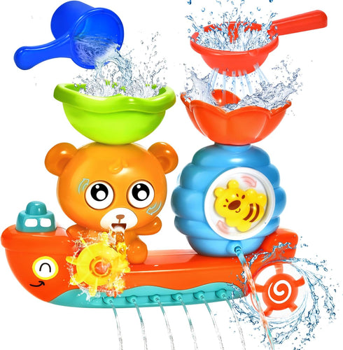 Bath Toys for Toddlers 1-3 Kids Bathtub Toy Bear Water Tub Toys for Shower Bath Time Toys to Boys Girls Baby Kids Infant Preschool Learning Gift...