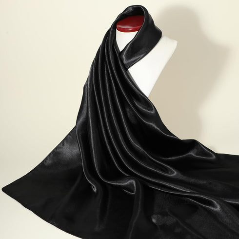 35" Large Square Satin Head Scarf, Silk Shiny Solid Color Head Scarves Sleeping Head Wraps for Women Hair Bandana...