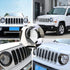 for Jeep Accessories Bezels Front Light Headlight Angry Bird Style Trim Cover ABS Compatible with Jeep Patriot 2011-2017 Model Mods Decor (Black)...