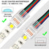 RGB LED Light Strip Connectors 20 Waterproof LED Adapter Connectors Transparent Solderless LED Light Strip Connectors for Strip Light Unwired Gapl...