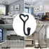 ZEYU Heavy Duty Coat Hooks, 4pcs Cast Iron Love Heart Shape Wall Hooks for Hanging Coats, Black No Rust Hooks for Scarf, Bag, Towel, Key, Cap, Cup...