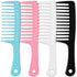 4PCS Wide Tooth Comb, Large Hair Detangling Comb Styling Comb, Professional Women Hair Care Handgrip Comb for Curly, Wet, Long Hair (Blue, Pink, W...