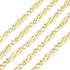 Airssory 18K Gold Plated Figaro Brass Chain Golden Color Link Chain for DIY Jewelry Necklace Bracelet Supplies Craft Accessories 3.28 Feet (1M)...