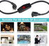 Short Outdoor Extension Cord with On/Off Switch - 1.5FT Waterproof 3 Prong Extension Cord with Inline Switch, 1875W Heavy Duty Black SJTW 14AWG Gr...